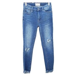 Free People Distressed Blue Jeans Size 24